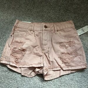 Pacsun Light Pink Mid Rise Jean Shorts